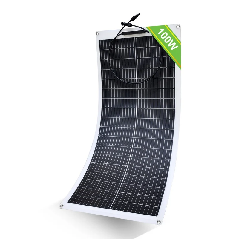 ECO-WORTHY 100Wp 12V Flexibles Solarmodul Monokristallin — Generalüberholt & Originalverpackt