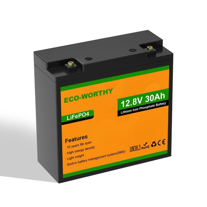 ECO-WORTHY 12V 30Ah LiFePO4 Lithium Batterie
