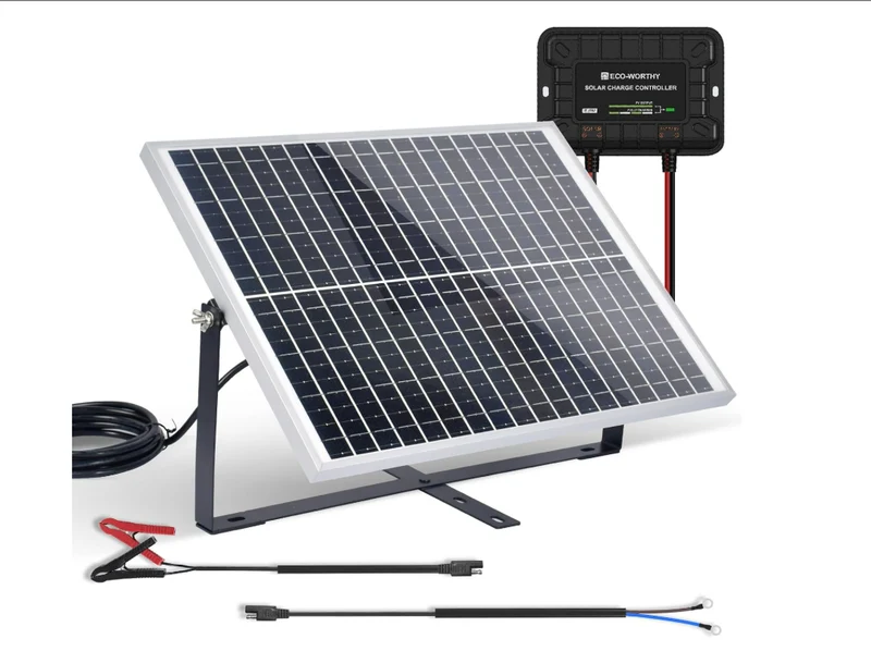 25Wp 12V Solarmodul Monokristallin Erhaltungsladegerät Kit
