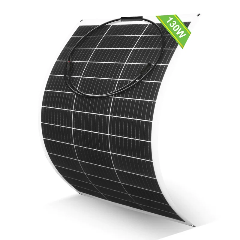 ECO-WORTHY 130Wp 12V Flexibles Solarmodul Monokristallin