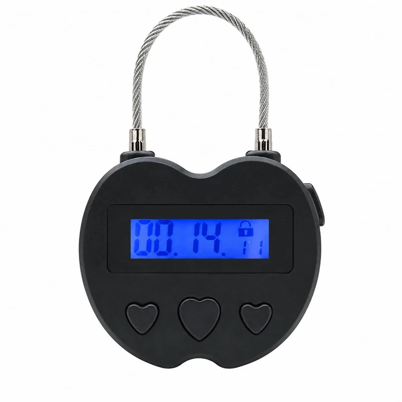 Digitales Zeitschloss – LCD-Display, Countdown, automatisch entriegelnd, wiederaufladbar