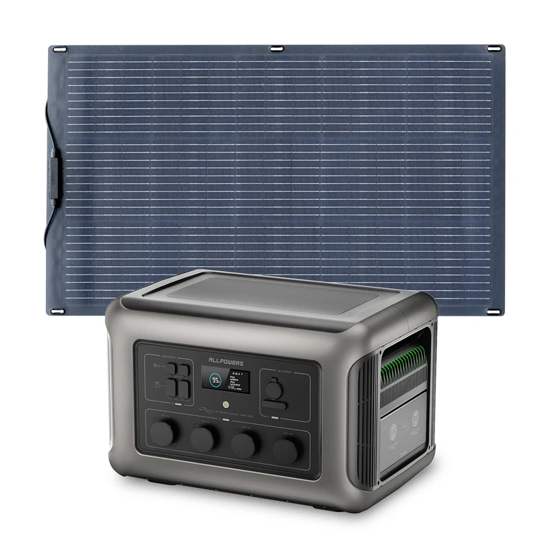 ALLPOWERS 3500W Solargenerator R3500 Mit 100W Flexibles Solarpanel