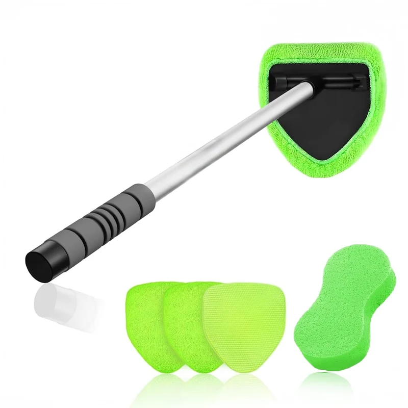 Auto Windschutzscheiben Reiniger SetAuto Windschutzscheiben Reiniger Set – 48 cm, Mikrofaser, Teleskopstiel & Sprühflasche