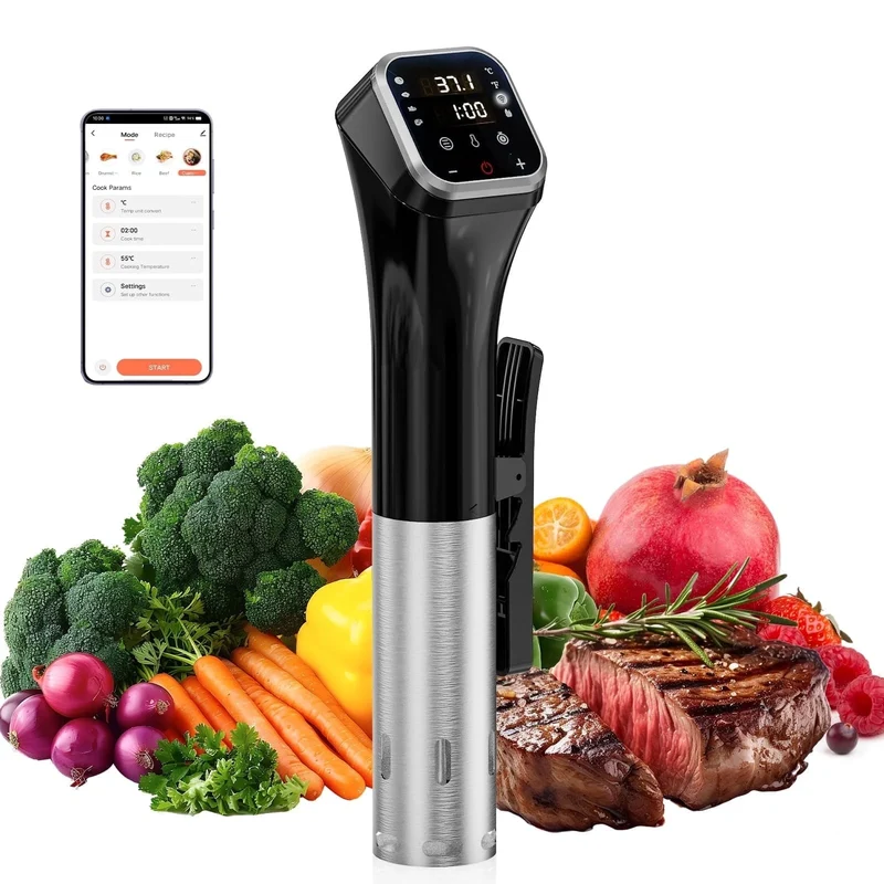 Sous-Vide Garer WiFi – 1100W, ±0,1°C, Edelstahl 304, App-Steuerung, 4–32L