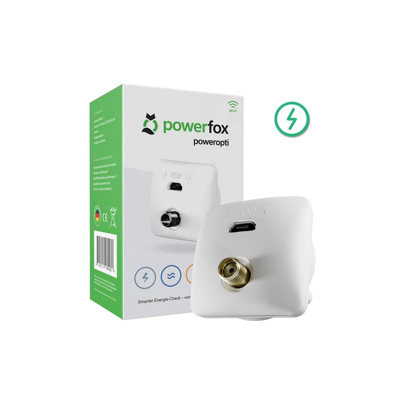 powerfox poweropti Stromverbrauch auslesen (Smart Meter light) poweropti PA201901 mit LED-Diode - MwSt.-befreit nach §12 Abs. 3 UStG