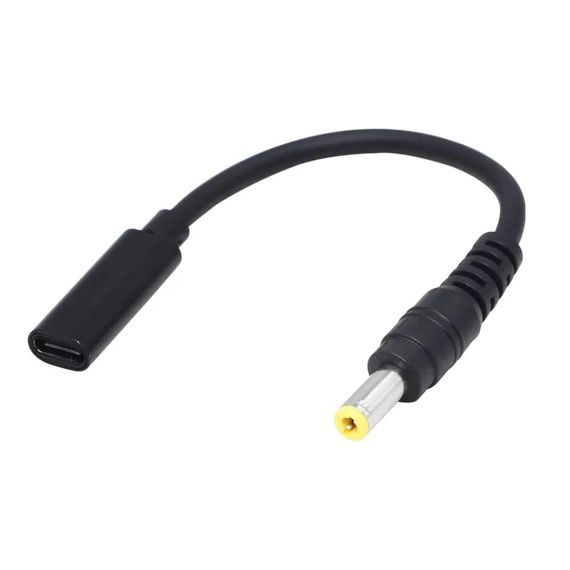 USB-C auf DC-Hohlstecker 5,5x2,5 mm – PD Power Delivery, für Notebook-Ladung