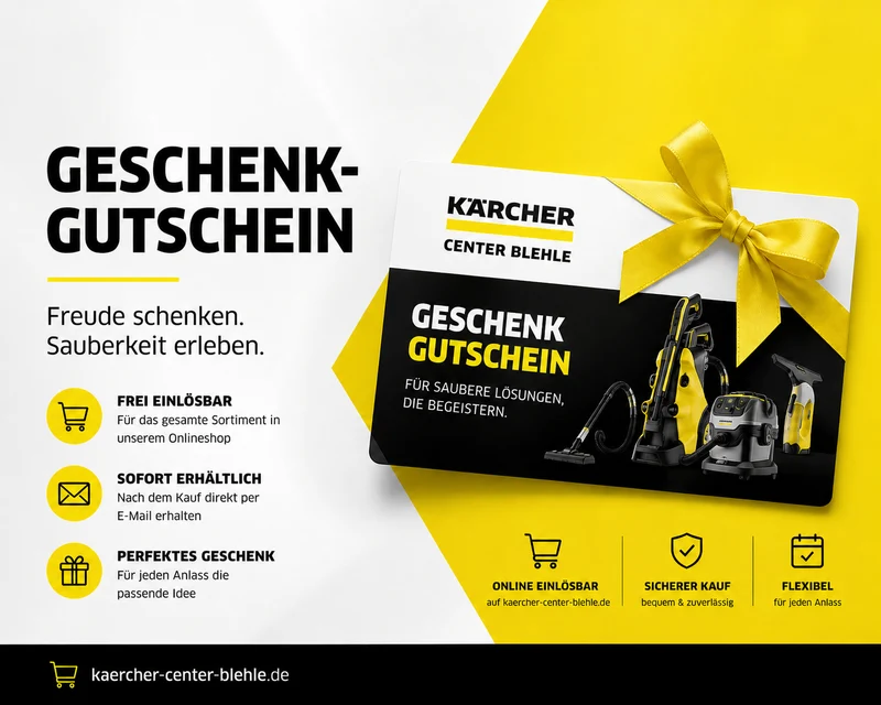 Gutschein- Geschenkgutschein für Kärcher Center Blehle