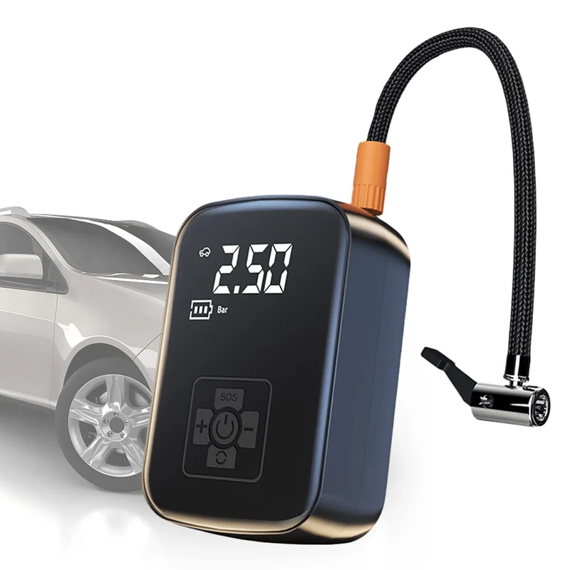 AirPro X Luftpumpe – 150 PSI, Powerbank 4000 mAh, USB-A, für Reifen, Bälle & Luftmatratzen