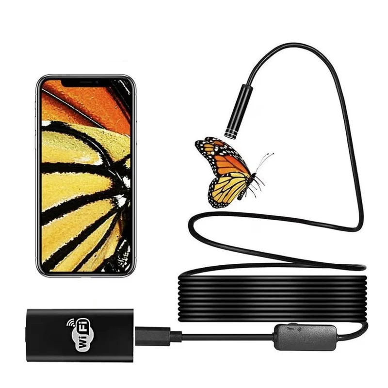 WiFi Endoskopkamera HD720P – flexibel, LED, für Android & iOS, für Inspektion & Wartung