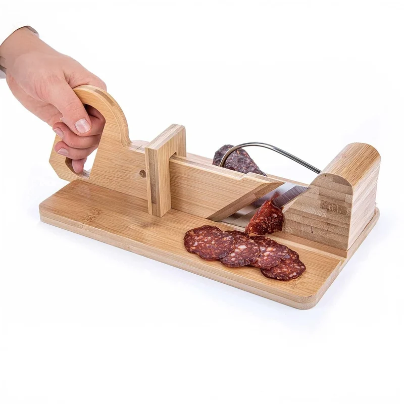 Wurst Hobel aus Holz – scharfe Klinge, ergonomisch, für Wurst & Salami, Gastronomie
