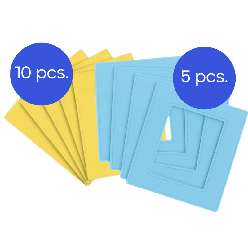 HESTER M3 cloth set: 10 cleaning cloths and 5 polishing cloths.