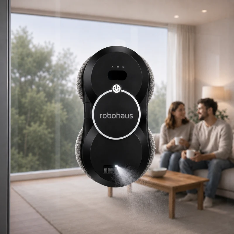 Fensterputzroboter Robohaus Mit Sprühfunktion, streifenfreie Reinigung
