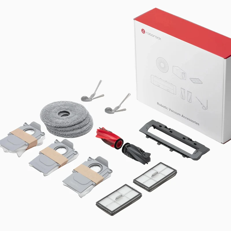Roborock Zubehörset für Saros 20, inkl. 4 Wischmopp, 3 Staubbeutel, 2 Filter, 1 Hauptbürstenabdeckung, 1 Hauptbürste, 2 Seitenbürste