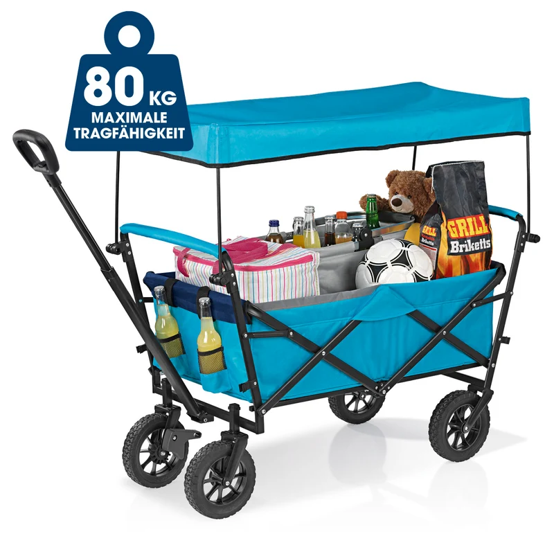 Bollerwagen faltbar - blau