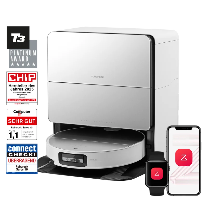 Roborock Saros 10 Saugroboter mit Dual Anti-Tangle System (verbessert von S8 MaxV Ultra)