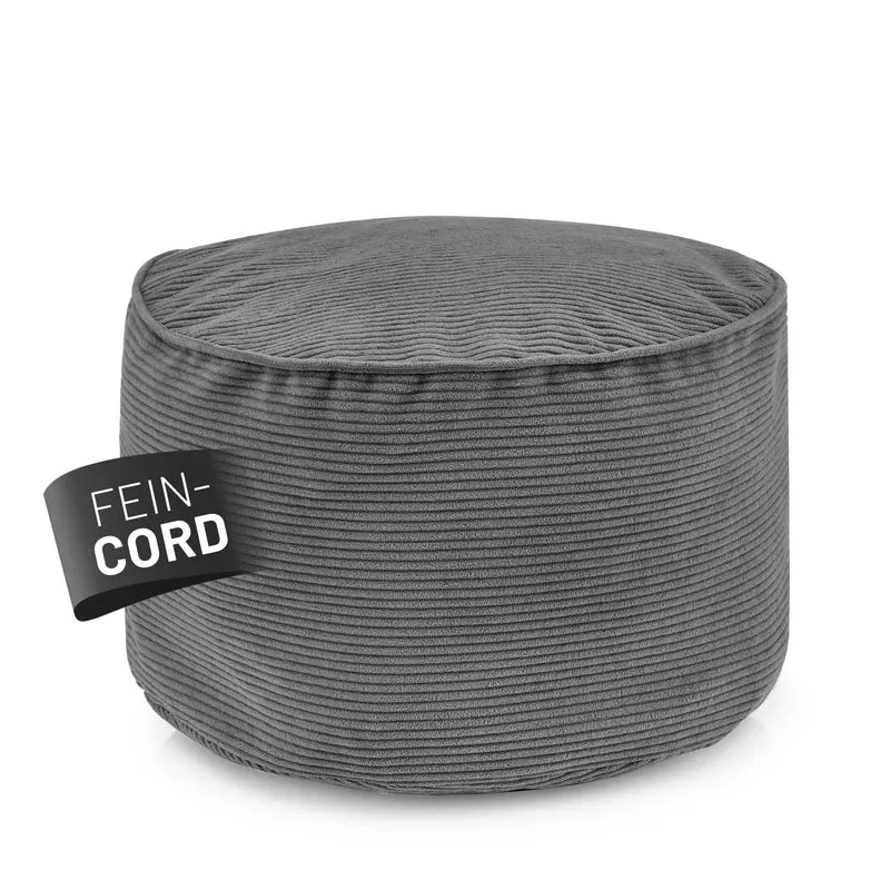 Comfort Line Pouf Feincord - 25 x 40 cm - 50 l - Grau