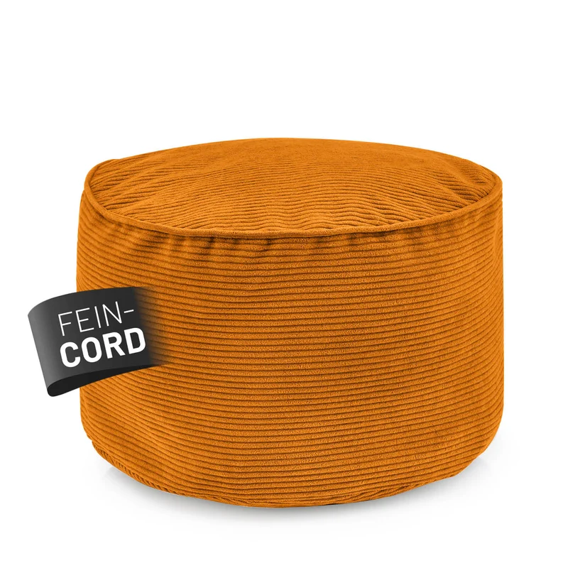 Comfort Line Pouf Feincord - 25 x 40 cm - 50 l - Senfgelb