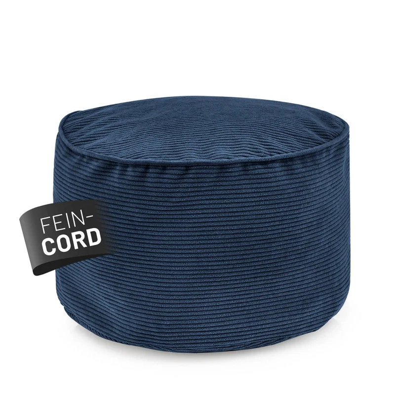 Comfort Line Pouf Feincord - 25 x 40 cm - 50 l - Dunkelblau