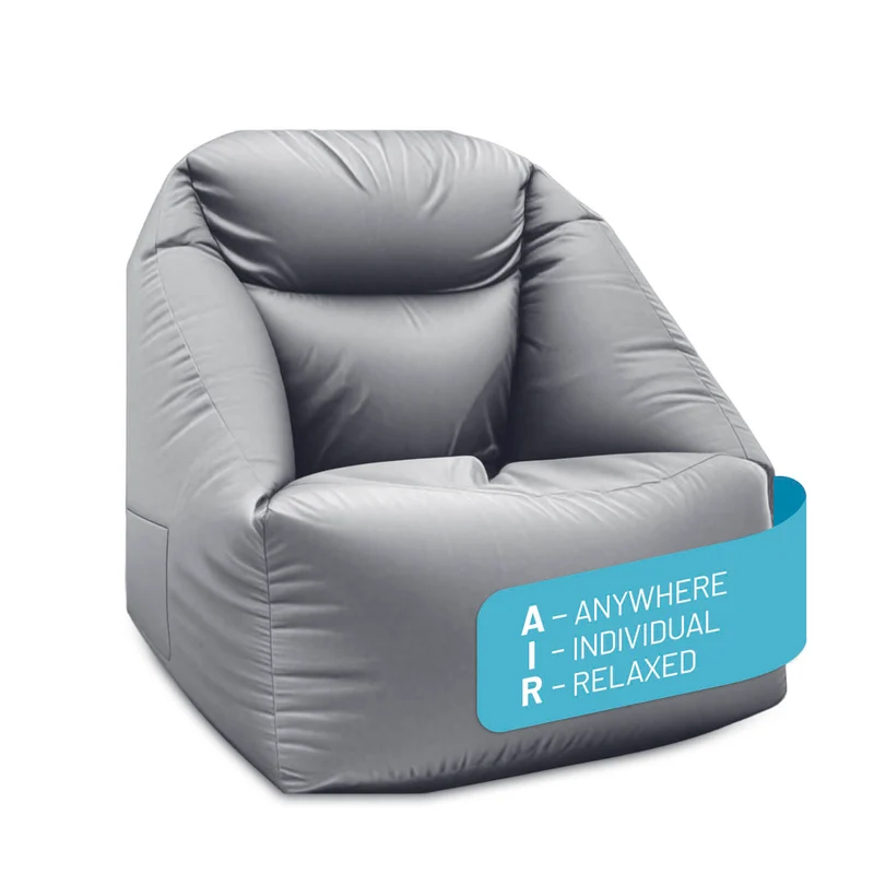 CrozyAir Luftsessel - 87 x 95 x 80/35 cm - Grau