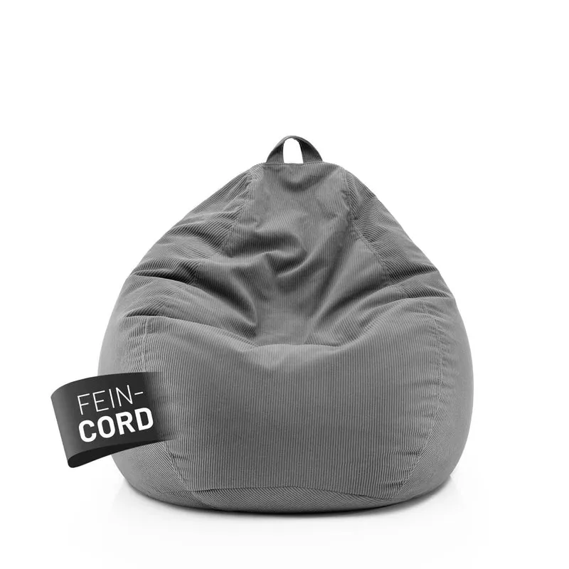 Comfort Line Sitzsack Feincord L - 185 L - Grau