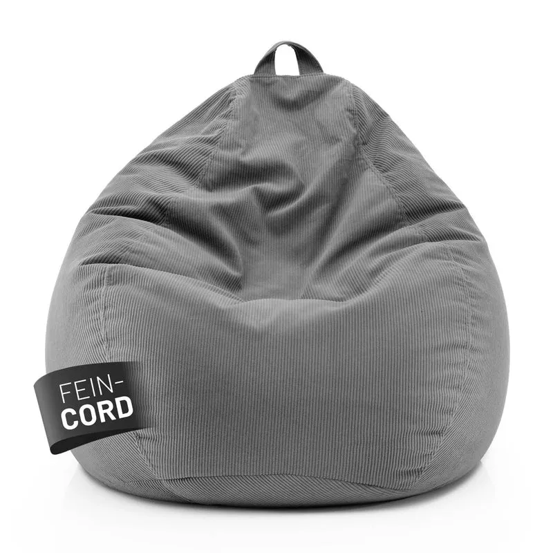 Comfort Line Sitzsack Feincord XXL - 315 L - Grau