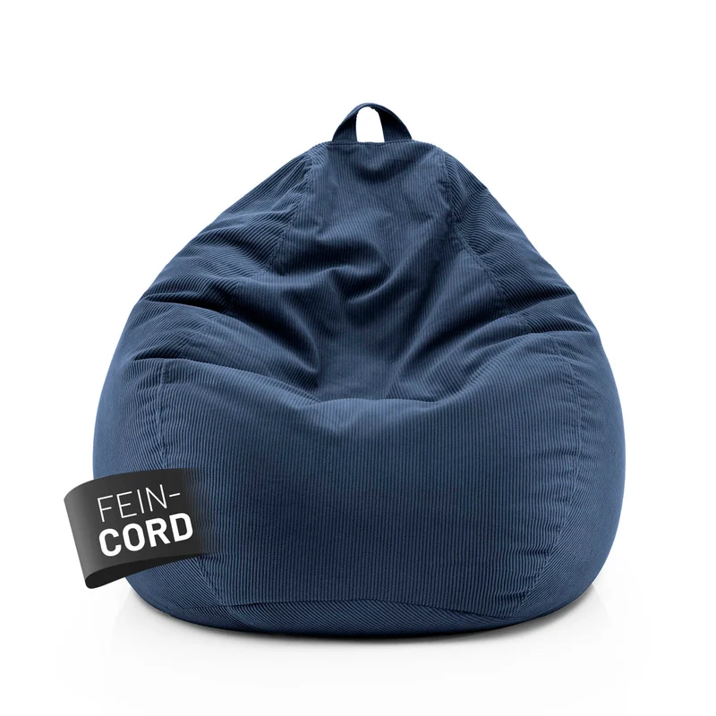Comfort Line Sitzsack Feincord XL - 250 L - Dunkelblau