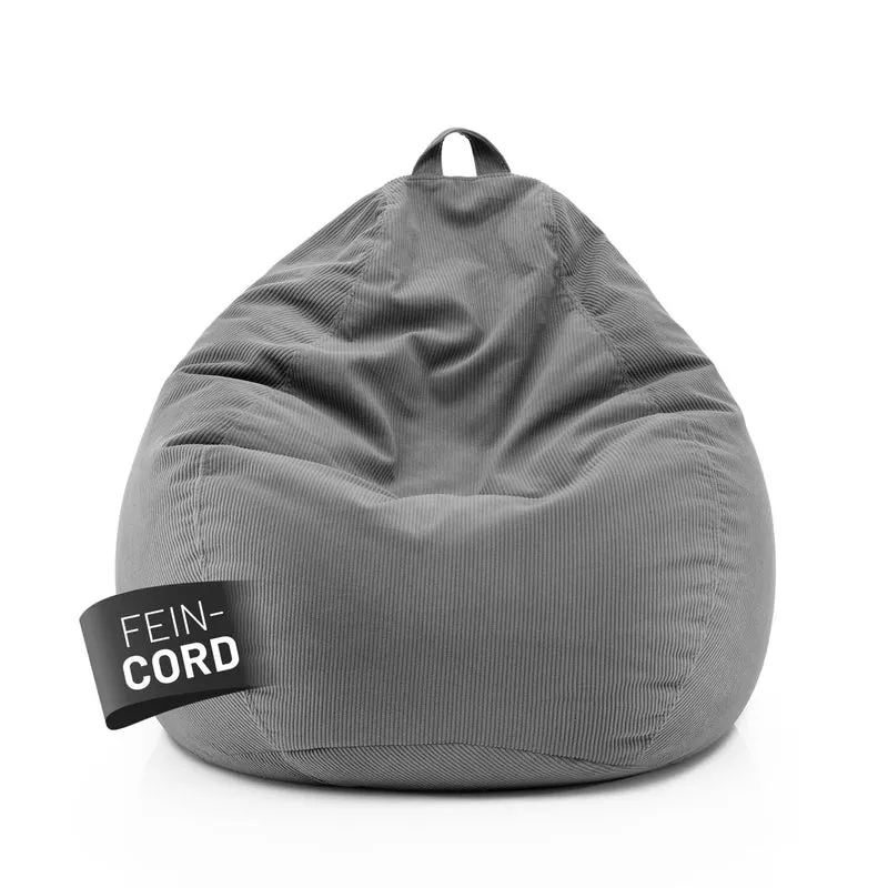 Comfort Line Sitzsack Feincord XL - 250 L - Grau