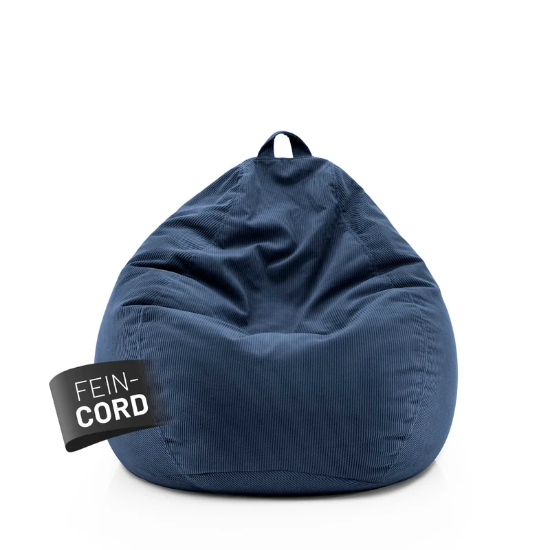 Comfort Line Sitzsack Feincord L - 185 L - Dunkelblau