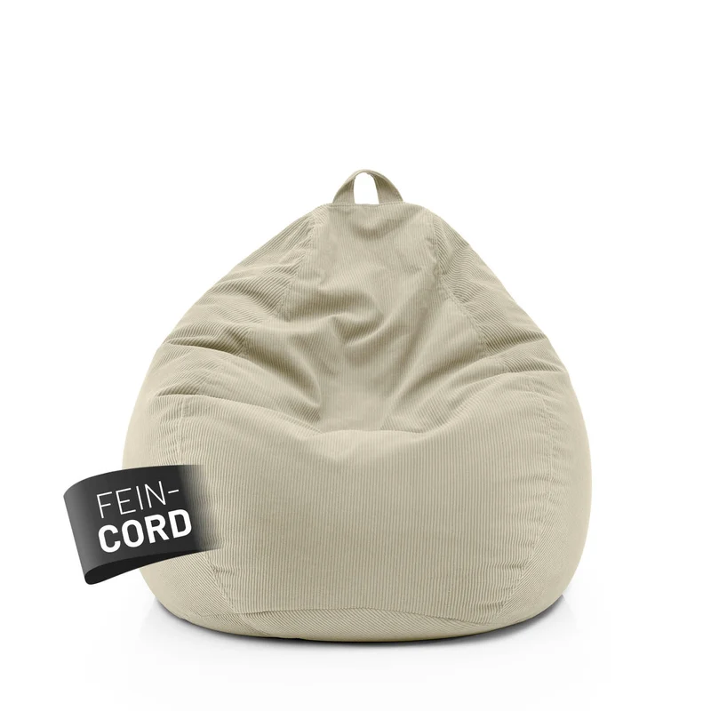 Comfort Line Sitzsack Feincord L - 185 L - Beige
