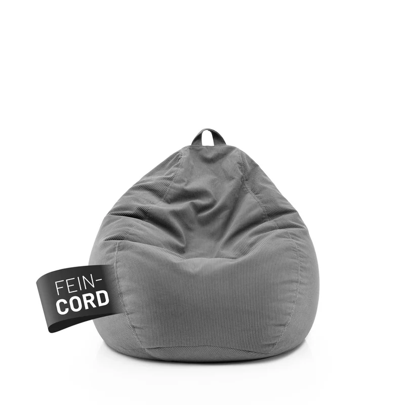 Comfort Line Sitzsack Feincord M - 120 L - Grau