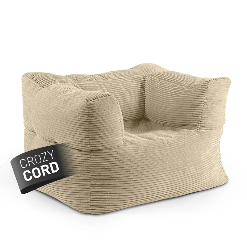 Modularer Sessel aus der LUMALAND Cord-Reihe - 400 L - 96 x 72 x 70 cm - Beige