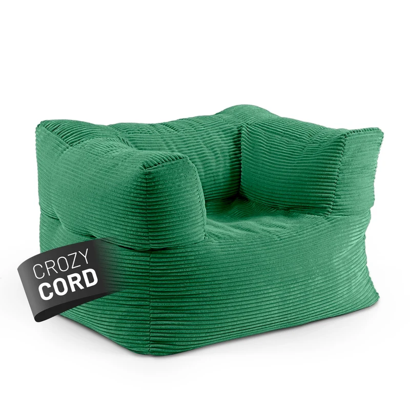 Modularer Sessel aus der LUMALAND Cord-Reihe - 400 L - 96 x 72 x 70 cm - Dunkelgrün