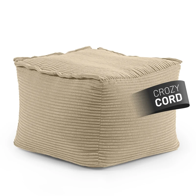 Modularer Hocker aus der LUMALAND Cord-Reihe - 140 L - 54 x 54 x 40 cm - Beige