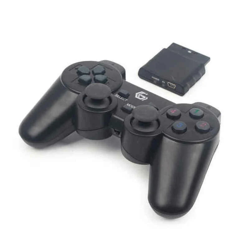 Wireless Gaming Controller GEMBIRD Dual Gamepad PC PS2 PS3 Schwarz