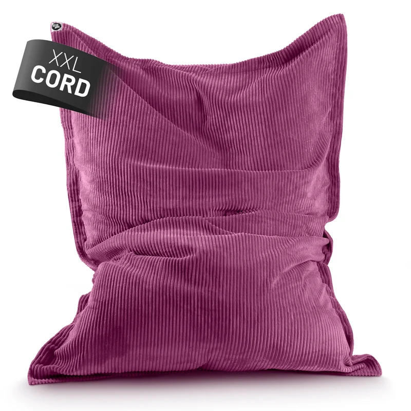 Sitzsack Classic XXL aus der LUMALAND Cord-Reihe - 380 L - 140 x 180 cm - Weinrot