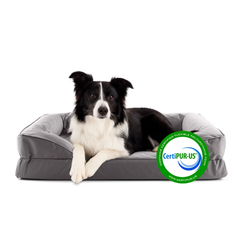 Komfort-Hundebett aus der LUMALAND Outdoor-Kollektion - Gr. M - 90 x 65 cm - Grau