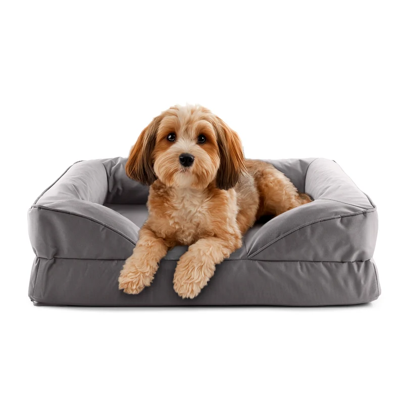 Komfort-Hundebett aus der LUMALAND Outdoor-Kollektion - Gr. S - 70 x 60 cm - Grau