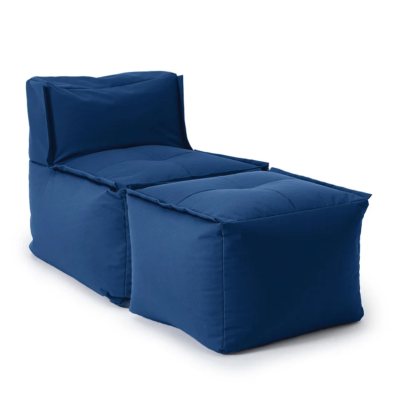 Modulares Lounge Set (2-tlg.) - Modulares System - indoor & outdoor - Navyblau