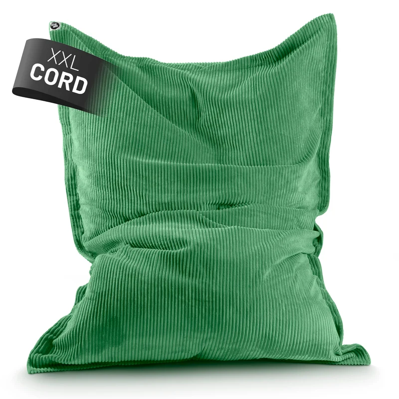 Sitzsack Classic XXL aus der LUMALAND Cord-Reihe - 380 L - 140 x 180 cm - Dunkelgrün