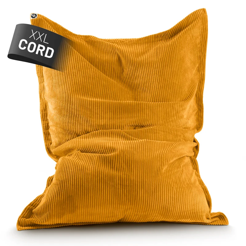 Sitzsack Classic XXL aus der LUMALAND Cord-Reihe - 380 L - 140 x 180 cm - Senfgelb