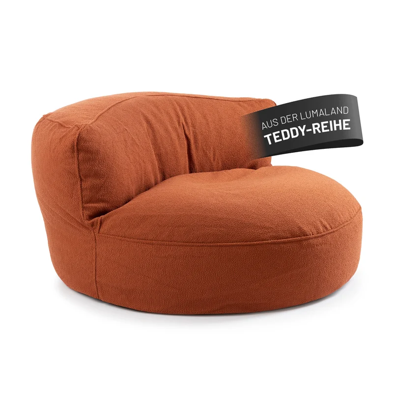 Sitzsack Lounge aus der LUMALAND Teddy-Reihe - Terracotta