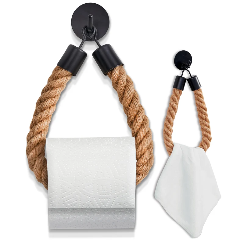 Toilettenpapierhalter ohne Bohren - Mattschwarz
