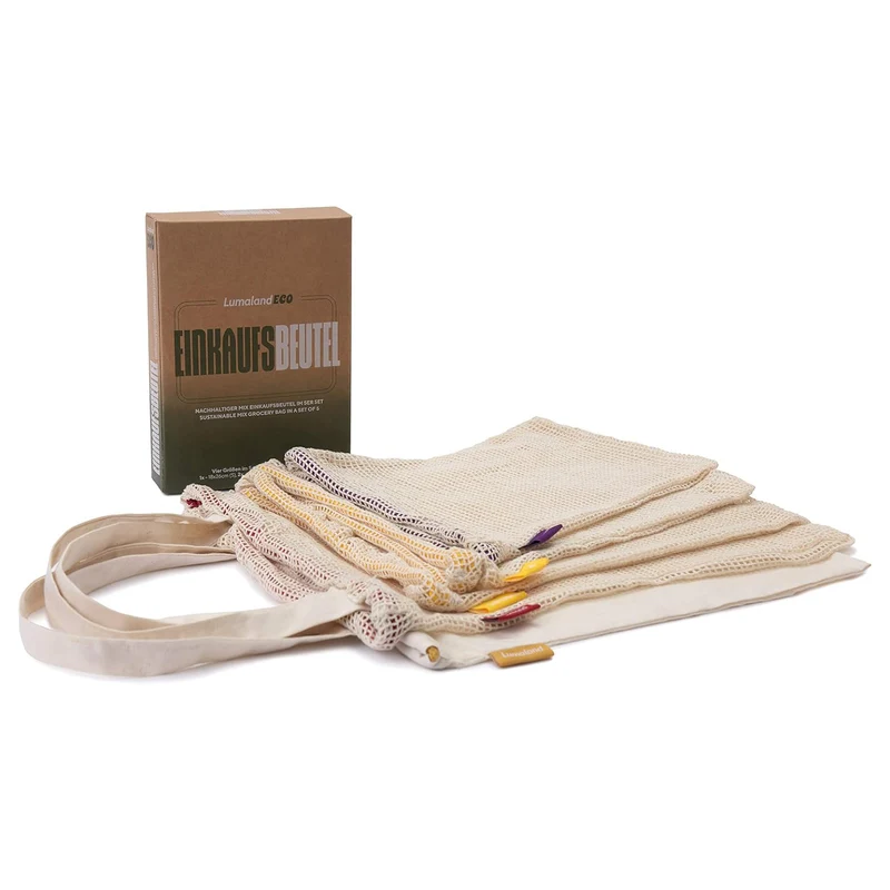 Einkaufsbeutel aus 100% Baumwolle - 4er-Set