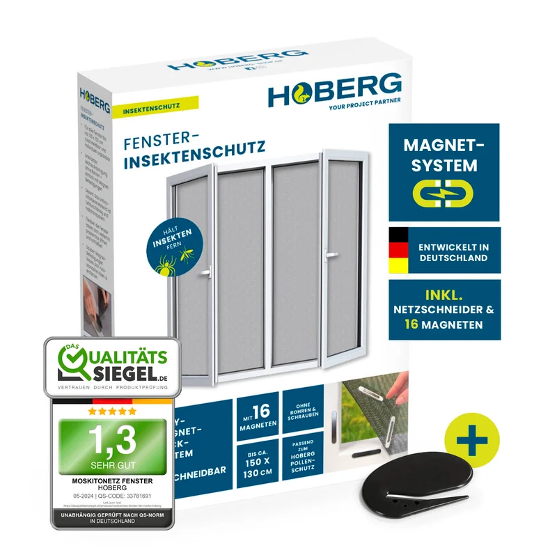 Insektenschutzgitter mit Magnetbefestigung – Fenster – 16 Magnete