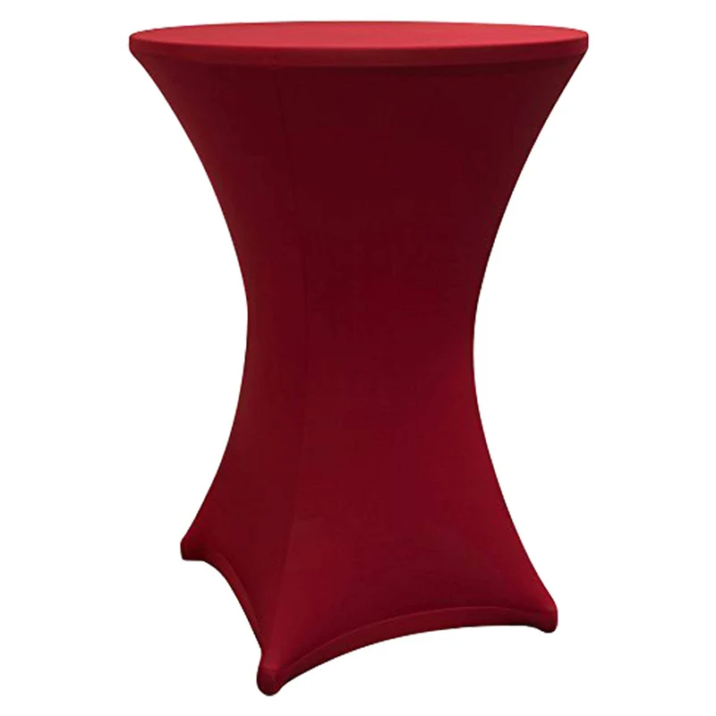 Stehtischhusse Tisch Bezug Husse - Ø 80-85cm - Rot