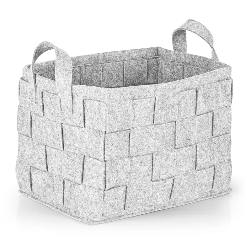 Filz-Aufbewahrungstasche M - 35 x 25 x 25 cm - Hellgrau