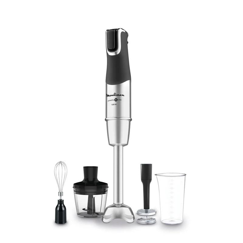 Multifunktions-Stabmixer mit Zubehör Moulinex Powelix Life Silver 1200 W