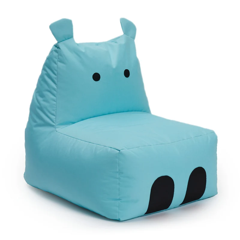 Kindersitzsack Animal Line Hippo (200 L) - indoor & outdoor - Türkis