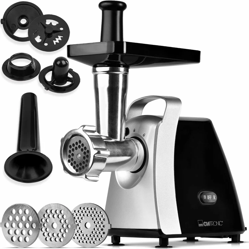 Fleischwolf Clatronic FW 3803 Schwarz Silber Edelstahl 1000 W