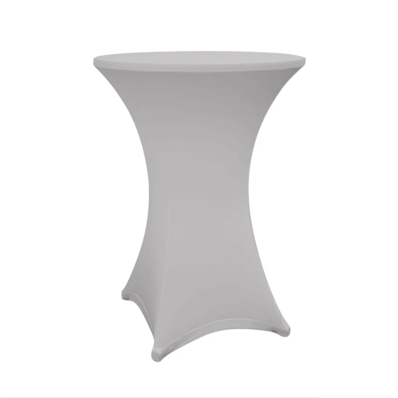 Stehtischhusse - Tisch Bezug - Husse - Ø 80-85 cm - Silbergrau